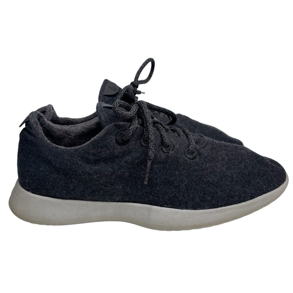 Allbirds Wool Runner Sneakers Mens 10 Natural Black with Natural White Sole - Picture 2 of 10